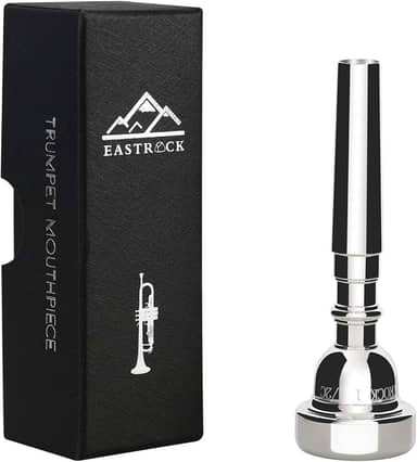 EastRock Bocal de trompete 1,5C banhado a prata Bb Trompeta Bocal Trompeta acessórios de instrumento embalados a vácuo