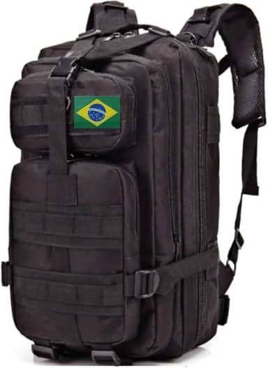 Mochila Tática Militar Impermeável Reforçada 30 litros com Patch Emborrachado