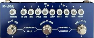 Pedal de efeito combinado de baixo multifuncional portátil CUBE BABY com reprodução de música sem fio, gravação de telefone, função de interface de áudio