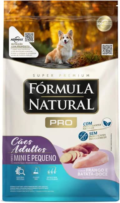 Fórmula Natural Super Premium Pró Cães Adultos Portes Mini E Pequeno Sabor Frango E Arroz Integral 15KG