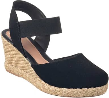 Sandália Feminina Anabela de Salto Elástico Confortável Flat Grosso Macia