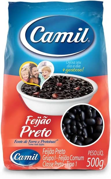 Feijão Preto Tipo 1 Camil, 500 g