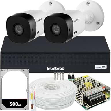 Kit 2 câmeras Intelbras VHL 1220B Full HD 20m DVR Mhdx 1004