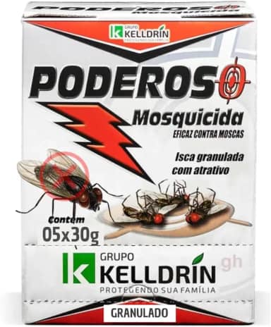 Mosquicida Granulado, Kit com 5 Sachês de 25g, Controle de Moscas e Mosquitos