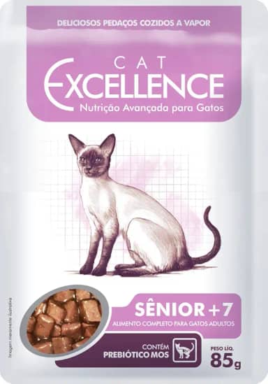 Caixa Sachê CAT Excellence - SENIOR - 18 Sachês de 85g cada