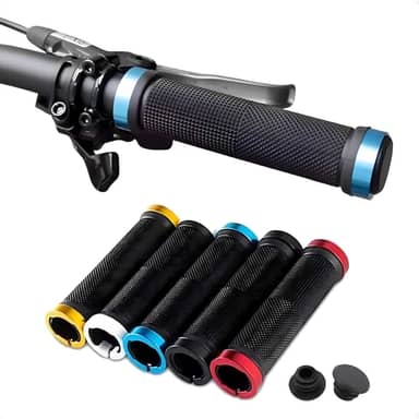 Manopla Punho Anatômico com Trava de Alumínio para Bike, Bicicleta Ciclismo MTB Speed Confortável Antiderrapante Ergonomica, Ideal para Longos Percursos, Acessório Durável e Resistente Acessórios Bike