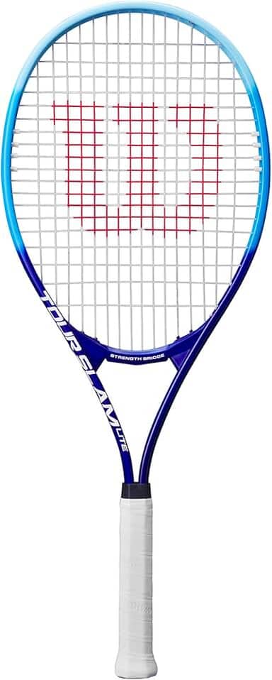 Wilson Raquete de tênis recreativa para adultos Tour Slam Lite - Tamanho de aderência 3: 11 cm, azul claro/azul escuro