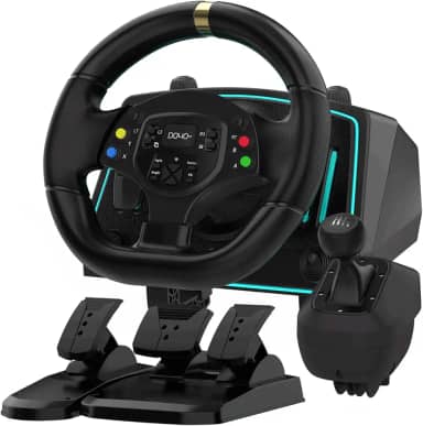 NBCP Racing Wheel, Gaming Steering Wheels 1080° Driving Sim Car Simulator with Pedals Clutch Paddle Gear Shifters for Xbox One/Xbox Series X S/ PS4/ PS3/ PC/Xinput/Xbox 360/ Switch/Android