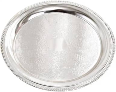 Bandeja de Armazenamento, Prato de Servir para Camping, Prato de Jantar, Prato de Liga de Alumínio para áreas Externas, Prata, Tamanho real