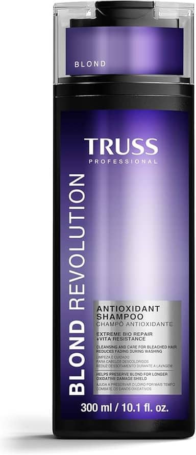 Truss Shampoo Antioxidante Blond Revolution | Proteção e Brilho para Cabelos Loiros | 300ml