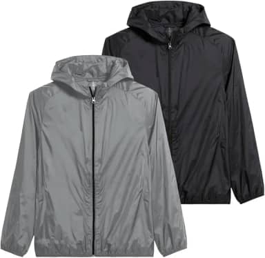 Kit 2 Jaqueta Corta Vento Impermeável Masculino Leve e Confortável Estilo Casual Liso