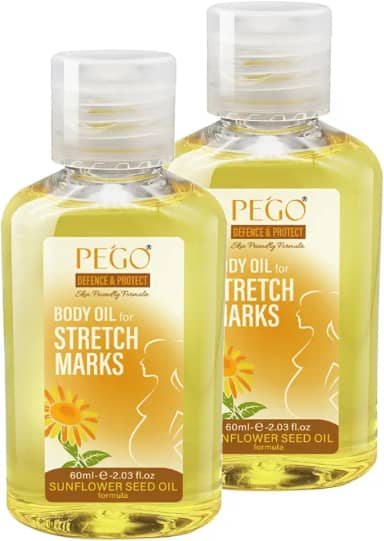 AOAO Óleo Para Estrias Pego Para Gravidez, Óleo Corporal Para Gestantes Para Prevenção E Redução De Estrias, Cuidados Hidratantes Com A Pele, 113 G (Pacote Com 2)