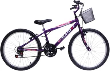 Bicicleta de Passeio Saidx Bike Feminina - Aro 24 18 Marchas - Freios V Brake