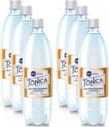 Água Tônica De Quinino Gold Vittal Garrafa 1 Litro 6 Unidades