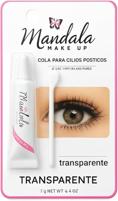 Cola para Cílios Postiços Transparente, 7g, Adesivo para Cílios Profissional