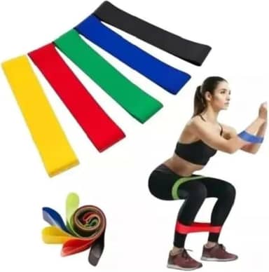 Kit 5 Faixas Elasticas Mini Band Para Exercício Funcional Corpo Todo Alongamento Musculação Faixa De Borracha Academia Faixa Elastica Para Treino Em Casa Ginastica Pilates Fisioterapia e Yoga Premium
