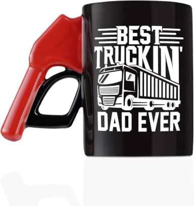 Onebttl Presentes de motorista de caminhão para homens, pai - Caneca de café de reabastecimento - presente para motorista de caminhão - Caneca de cerâmica engraçada de 400 ml - Best Dad