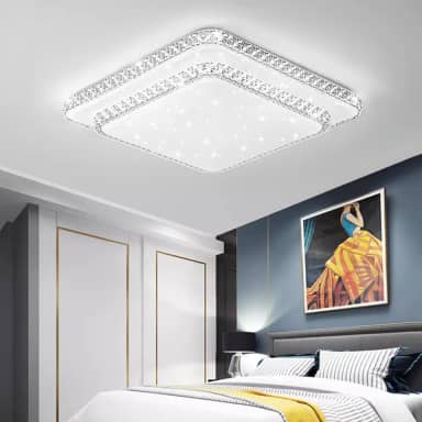 BEMMY Luminária de Teto 50CM, Luz De Teto com 3 Cores Claras para Sala de Jantar, Quarto, Cozinha, Café, Lustre de LED Pendente, Luminária Pendente de LED (85-265V)