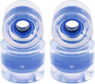 Pacote com 4 rodas de skate longboard para crianças, rodas flash de 60 mm 78A, material PU, para andar de rua, skate elétrico, mini cruiser, rolamento ABEC-9, substituição - azul escuro