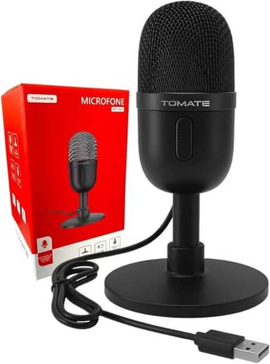 Microfone Usb Tomate Mt-1061 Podcast Gamer Mesa Preto