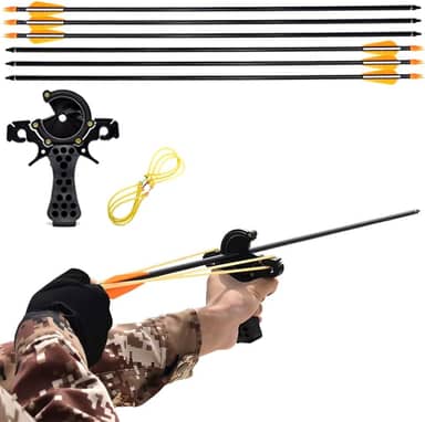 Piaoyu Estilingue De Pesca, Arco E Flecha Com Flechas Para Caça, Estilingue, Multifuncional Adultos (Pacote A)
