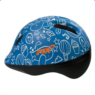 Capacete Infantil Ptk Baby Bike Ciclismo De 1/4 Anos Sky azul/branco 48-56cm