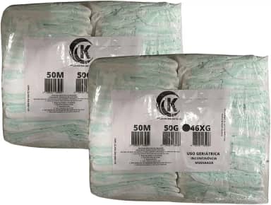 Kit com 2 Fralda Geriátrica Adulto Segunda Linha Com 50 Unidades Tamanho M G XG Incontinência Moderada (X-Grande)