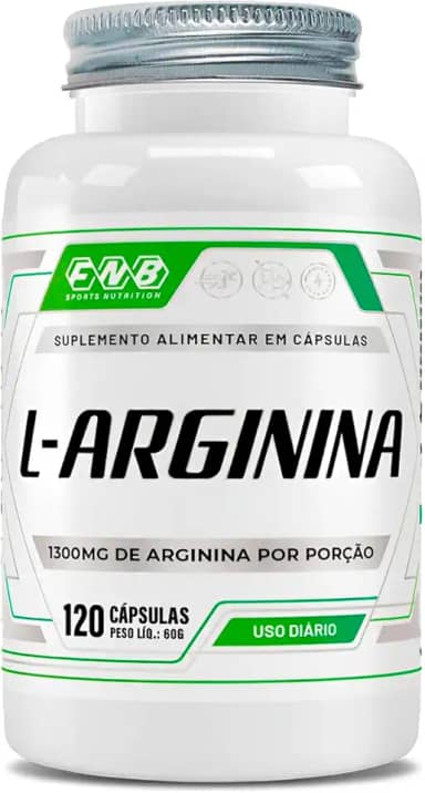 L-arginina 100% Pura 120 Cápsulas 500mg - FNB
