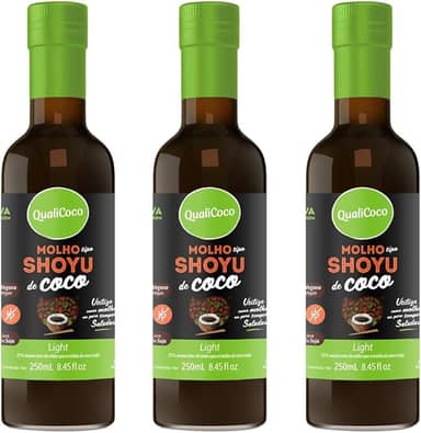 Kit 3 Shoyu de coco Qualicôco 250ml
