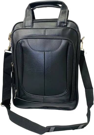 Mochila Couro Reforçada Executiva Masculina Notebook Transversal Carteiro Tiracolo Trabalho Viagem