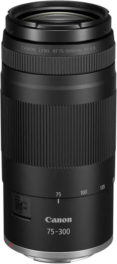 Canon Lente teleobjetiva RF 75-300 mm F4-5.6 | Zoom versátil para vida selvagem, esportes e fotografia de retrato