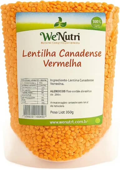 Lentilha Canadense Vermelha 250g Wenutri