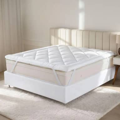 Pillow Top Casa Dona Extra Macio 5cm Tecido Premium 400 Fios Antialérgico e Antiácaro Fixação com Elástico Upgrade para Seu Colchão (Casal)