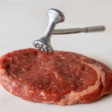 Amaciador de Carne em Alumínio 20cm Batedor Duplo para Bifes Frango Porco Maciez e Suculência Cozimento Uniforme Leve Resistente Fácil de Limpar Ideal para Cozinha e Churrasco