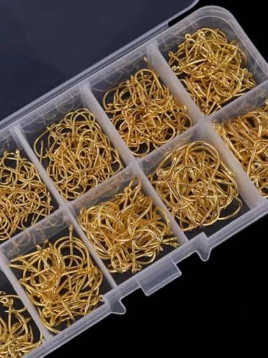 Kit Anzóis Chinu Dourado nos Tamanhos 3 ao 12 com 600 Unidades