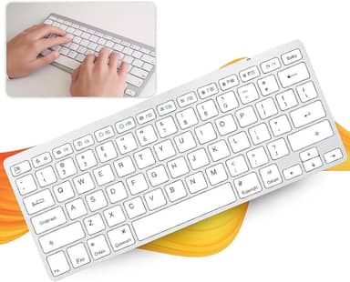 Teclado Bluetooth Ultra Fino Sem Fio ABNT2 – Com Tecla Ç e Command, Compatível com Notebook, Tablet, PC e Celular
