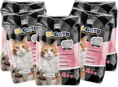 Areia Higiênica para Gatos EL Gato Linha Primium Anti Odor 100% Natural (Floral - 20Kg)