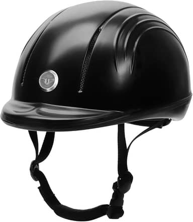 TuffRider Capacete básico de equitação para iniciantes | Equipamento de cabeça de equitação de proteção confortável - Certificado SEI - Preto - G