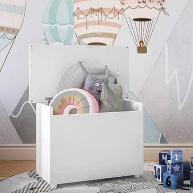 Baú Organizador Caixa de Brinquedos Multimóveis Branco
