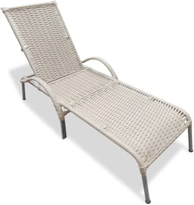 Espreguiçadeira de Fibra Sintética Regulável Julia Piscina (Fendi)