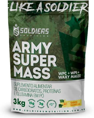 Hipercalórico Army Super Mass 3Kg - 100% Importado - Soldiers Nutrition Baunilha