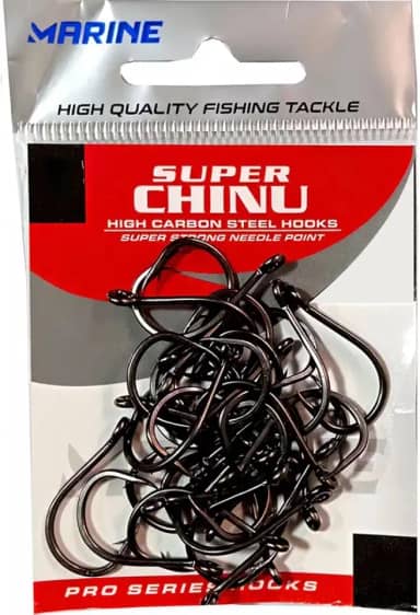 Marine Sports, Anzol Marine Sports Super Chinu Strong Blacknickel Nº 07 Cartela Com 50 Unidades
