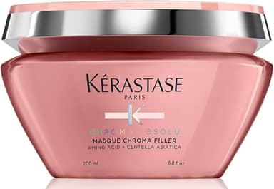 Kérastase Chroma Absolu Chroma Filler Máscara com ação Anti-Porosidade para Cabelos Coloridos Sensíveis ou Danificados de Médios a Grossos, Nutre e Protege a Cor 200ml