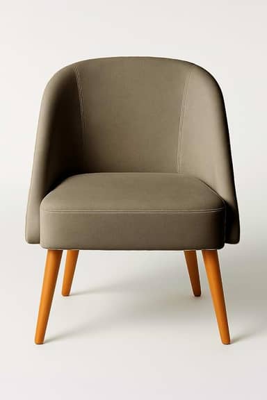 Banqueta Poltrona Lua Recepção Atendimento Penteadeira Maquiagem (Capuccino)