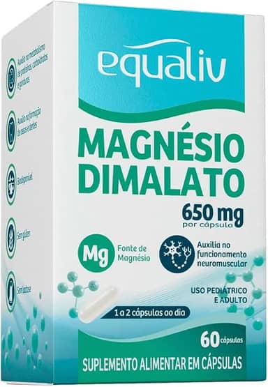 Equaliv Magnésio Dimalato 650mg 60 Cápsulas