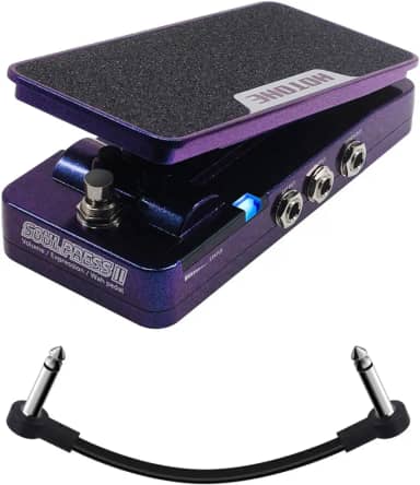 Hotone Soul Press II 4 em 1 comutável Wah, volume ativo e pedal de efeitos de expressão passiva com indicadores visíveis de posição do pedal