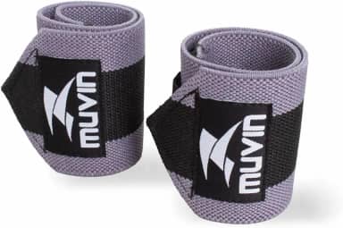 Munhequeira Elástica Curta para Levantamento de Peso Muvin - Musculação - Exercício Funcional - Ideal para Pulsos Menores - Fecho de Contato Ajustável - Alça para Dedão Integrada - Com Elástico Látex