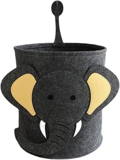 WEI LONG Linda lavanderia de feltro dobrável, cesto de roupa suja, cestas de armazenamento para crianças, meninos e meninas, escritório, quarto, roupas, brinquedos (elefante)