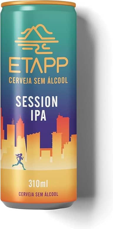 Cerveja ETAPP Session IPA Sem Álcool, 310ml, Refrescante, Cítrica, Artesanal, Sem Álcool, Low-Carb, Com Amargor Equilibrado, Ideal Para Pós-Treino e Momentos Ativos