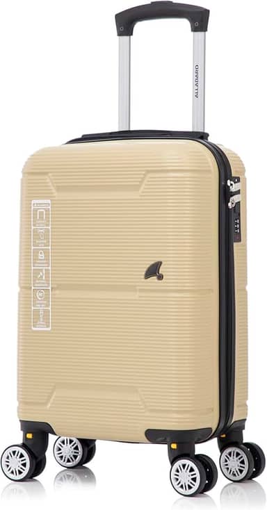 Mala de Bordo 8kg em ABS Rígido Padrão ANAC com Rodinhas 360 e Cadeado Numérico com Senha Verona 18 (Caqui)